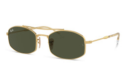Shop Ray-Ban Unisex Oval Sunglasses in Gold online.