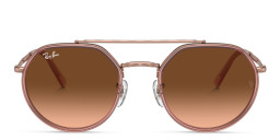 Ray-Ban Unisex Irregular Sunglasses in Copper/Pink Gradient Brown – Product Photo 1