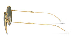 Ray-Ban Logo Unisex Round Sunglasses in Gold – Product Photo 3