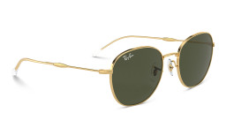 Ray-Ban Logo Unisex Round Sunglasses in Gold – Product Photo 4