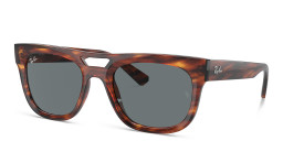 Ray-Ban Phil Unisex Square Sunglasses in Striped Havana – Product Photo 2
