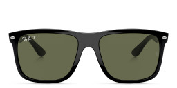 Shop Ray-Ban Boyfriend Two Unisex Square Sunglasses in Black online.