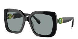 Swarovski Crystal-Embellished Oversized Square Sunglasses in Black – Product Photo 2