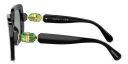 Swarovski Crystal-Embellished Oversized Square Sunglasses in Black – Product Photo 3