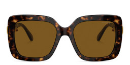 Swarovski Crystal-Embellished Oversized Square Sunglasses in Havana – Product Photo 1