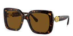 Swarovski Crystal-Embellished Oversized Square Sunglasses in Havana – Product Photo 2