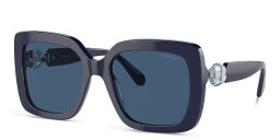 Swarovski Crystal-Embellished Square Sunglasses in Blue – Product Photo 2
