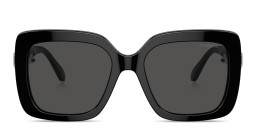 Swarovski Crystal-Embellished Square Sunglasses in Black/Dark Grey – Product Photo 3