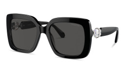 Swarovski Crystal-Embellished Square Sunglasses in Black – Product Photo 2