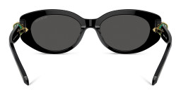 Swarovski Crystal-Embellished Oval Sunglasses in Black – Product Photo 4
