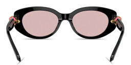 Swarovski Crystal-Embellished Oval Sunglasses in Black – Product Photo 4