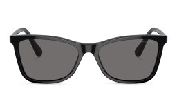 Shop Swarovski Rhinestone-Embellished Rectangle Sunglasses in Black online.