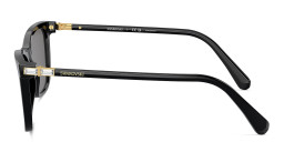 Shop Swarovski Rhinestone-Embellished Rectangle Sunglasses in Black online.