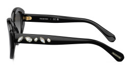 Swarovski Crystal-Embellished Irregular Sunglasses in Black – Product Photo 3