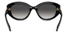 Swarovski Crystal-Embellished Irregular Sunglasses in Black – Product Photo 4
