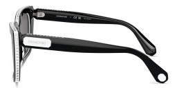 Shop Swarovski Crystal-Accented Square Sunglasses in Black online.