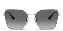 Shop Vogue Eyewear Square Sunglasses in Silver online.