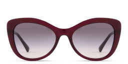Vogue Eyewear Logo Lettering Cat-Eye Sunglasses in Transparent Cherry – Product Photo 1