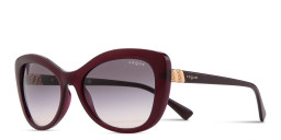 Vogue Eyewear Logo Lettering Cat-Eye Sunglasses in Transparent Cherry – Product Photo 2