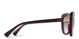 Vogue Eyewear Logo Lettering Cat-Eye Sunglasses in Transparent Cherry – Product Photo 3