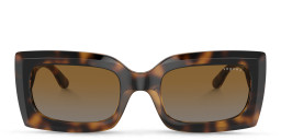 Shop Vogue Eyewear Rectangle Sunglasses in Havana online.