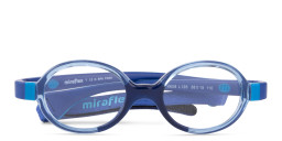 Mira Flex Kids Oval Eyeglasses in Blue – Product Photo 1