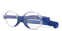 Mira Flex Logo Kids Oval Eyeglasses in Clear – Product Photo 4