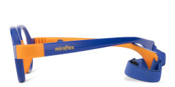 Mira Flex Logo Kids Oval Eyeglasses in Blue & Orange – Product Photo 3