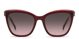Shop Carolina Herrera Logo Signature Butterfly Sunglasses in Burgundy online.