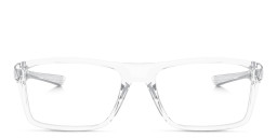 Shop Oakley Wide Rectangle Eyeglasses in Polished Clear online.