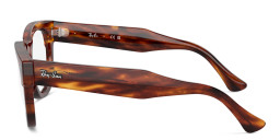 Ray-Ban Unisex Square Eyeglasses in Striped Havana – Product Photo 3
