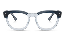 Shop Ray-Ban Mega Hawkeye Unisex Square Eyeglasses in Blue online.