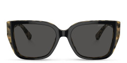 Shop Michael Kors Rectangle Sunglasses in Black & Tortoise online.