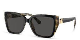 Shop Michael Kors Rectangle Sunglasses in Black & Tortoise online.