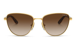 Vogue Eyewear Logo Signature Cat-Eye Sunglasses in Gold – Product Photo 1