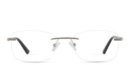 TRICE Logo Rimless Rectangle Eyeglasses in Silver – Product Photo 3