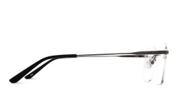 TRICE Logo Rimless Square Eyeglasses in Gunmetal – Product Photo 4