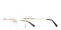 TRICE Logo Rimless Square Eyeglasses in Gold – Product Photo 2