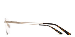 TRICE Logo Rimless Square Eyeglasses in Gold – Product Photo 3
