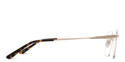 TRICE Logo Rimless Square Eyeglasses in Gold – Product Photo 4