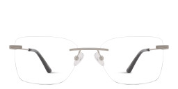 TRICE Logo Rimless Square Eyeglasses in Silver – Product Photo 1