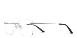 TRICE Logo Rimless Square Eyeglasses in Silver – Product Photo 2