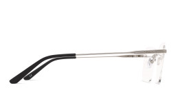 TRICE Logo Rimless Square Eyeglasses in Silver – Product Photo 4