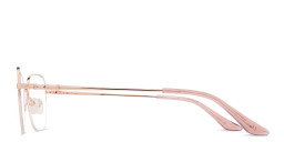 Shop TRICE Logo Half-Rim Square Eyeglasses in Rose Gold online.