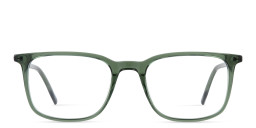 Shop TRICE Logo Unisex Square Eyeglasses in Transparent Green online.
