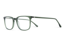 Shop TRICE Logo Unisex Square Eyeglasses in Transparent Green online.