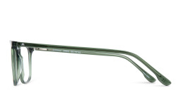 Shop TRICE Logo Unisex Square Eyeglasses in Transparent Green online.