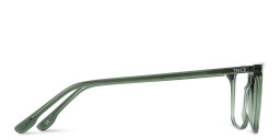 Shop TRICE Logo Unisex Square Eyeglasses in Transparent Green online.