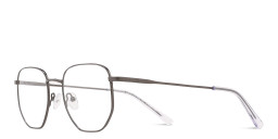 TRICE Logo Unisex Irregular Eyeglasses in Gunmetal – Product Photo 2