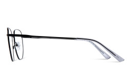 TRICE Logo Unisex Irregular Eyeglasses in Black – Product Photo 3